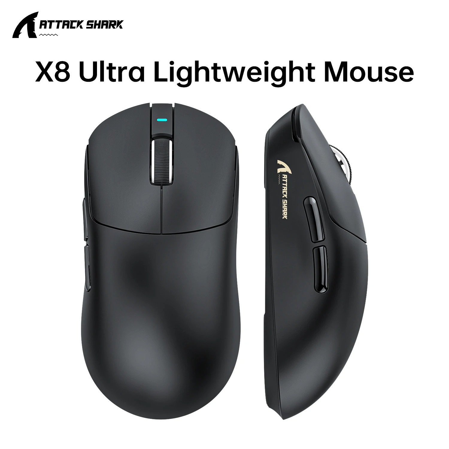 Souris Gamer Sans Fil ATTACK SHARK X8 Ultra 8KHz – Ultra-Légère 55g, Capteur PixArt PAW3950MAX & Switchs Omron image 1
