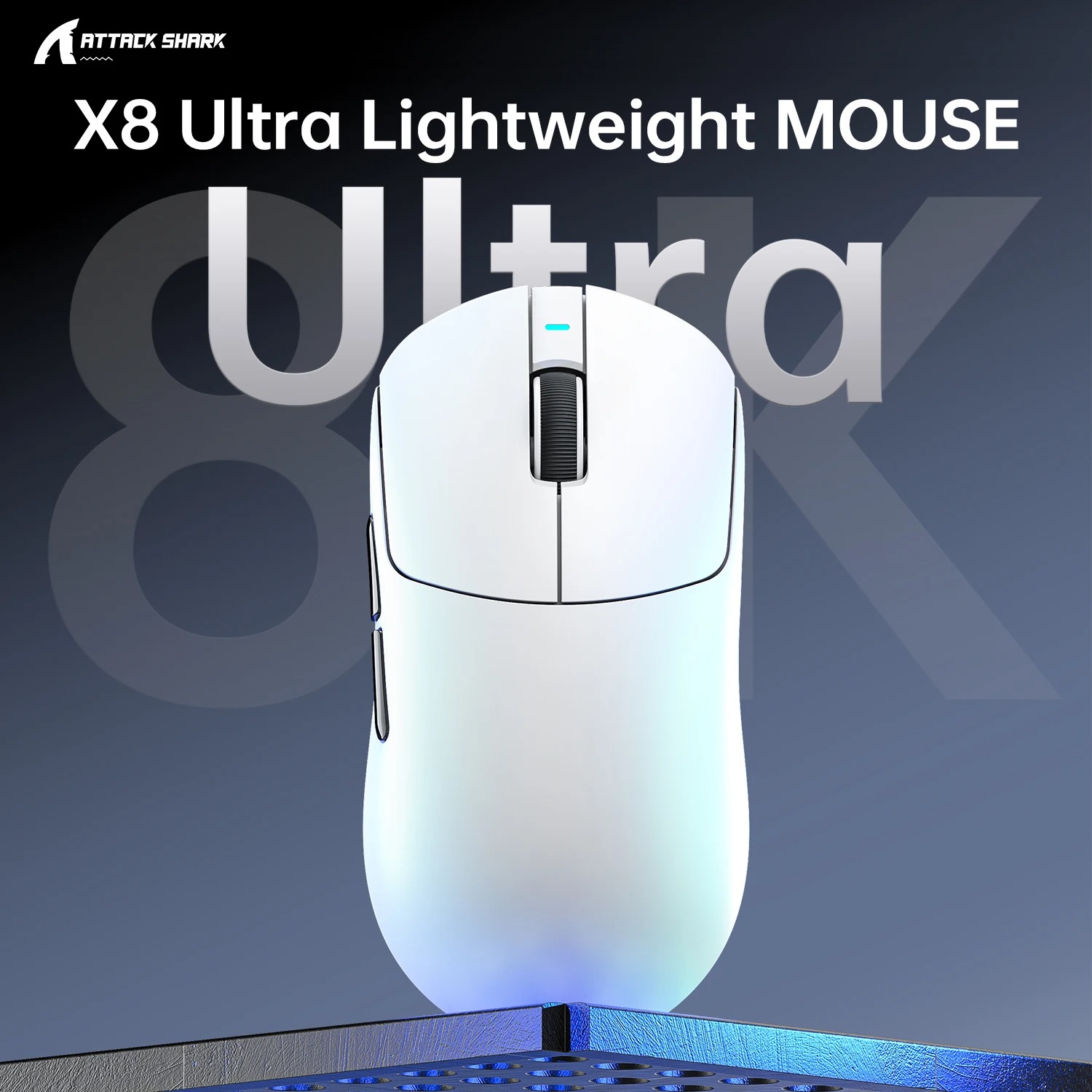 Souris Gamer Sans Fil ATTACK SHARK X8 Ultra 8KHz – Ultra-Légère 55g, Capteur PixArt PAW3950MAX & Switchs Omron image 3