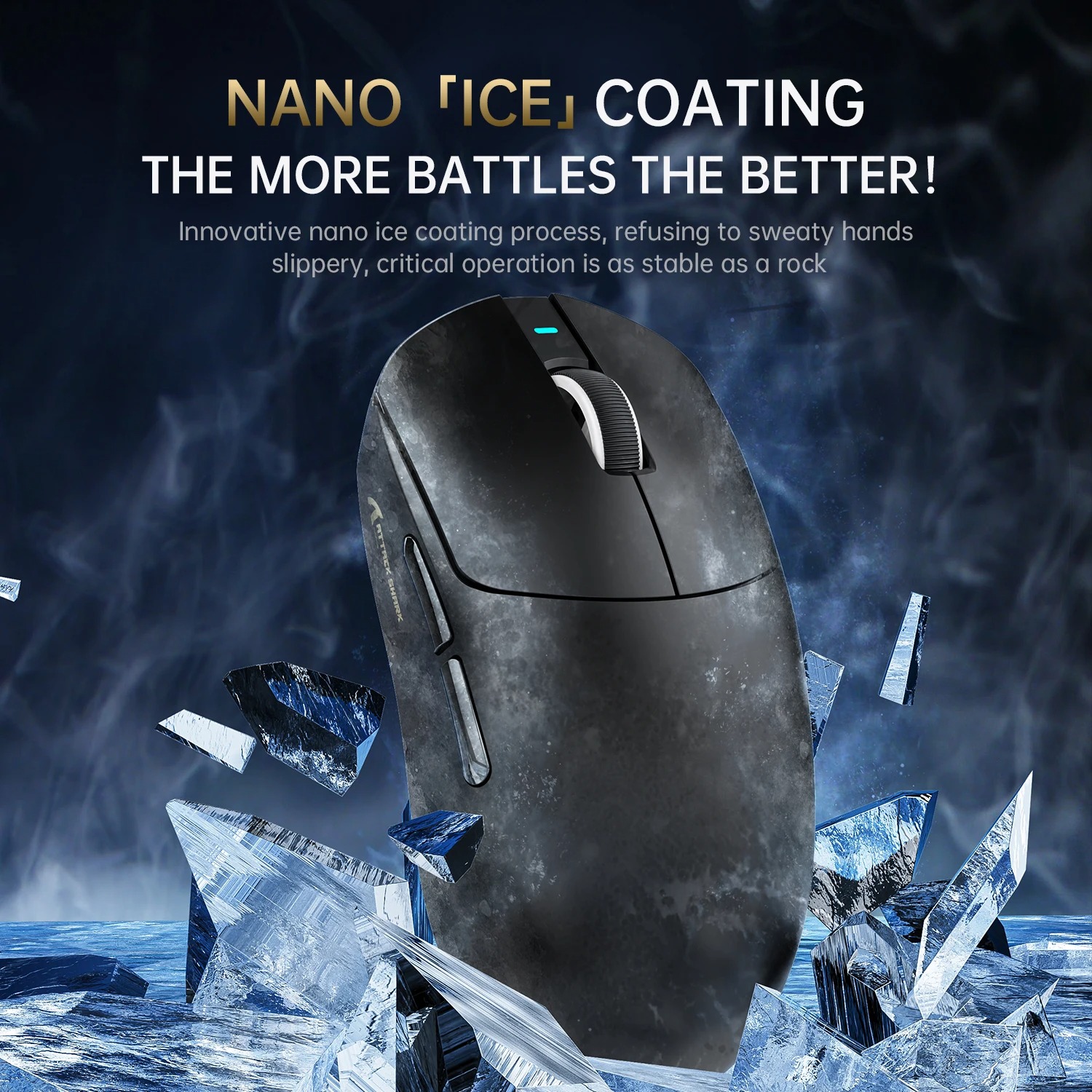 Souris Gamer Sans Fil ATTACK SHARK X8 Ultra 8KHz – Ultra-Légère 55g, Capteur PixArt PAW3950MAX & Switchs Omronimage 4