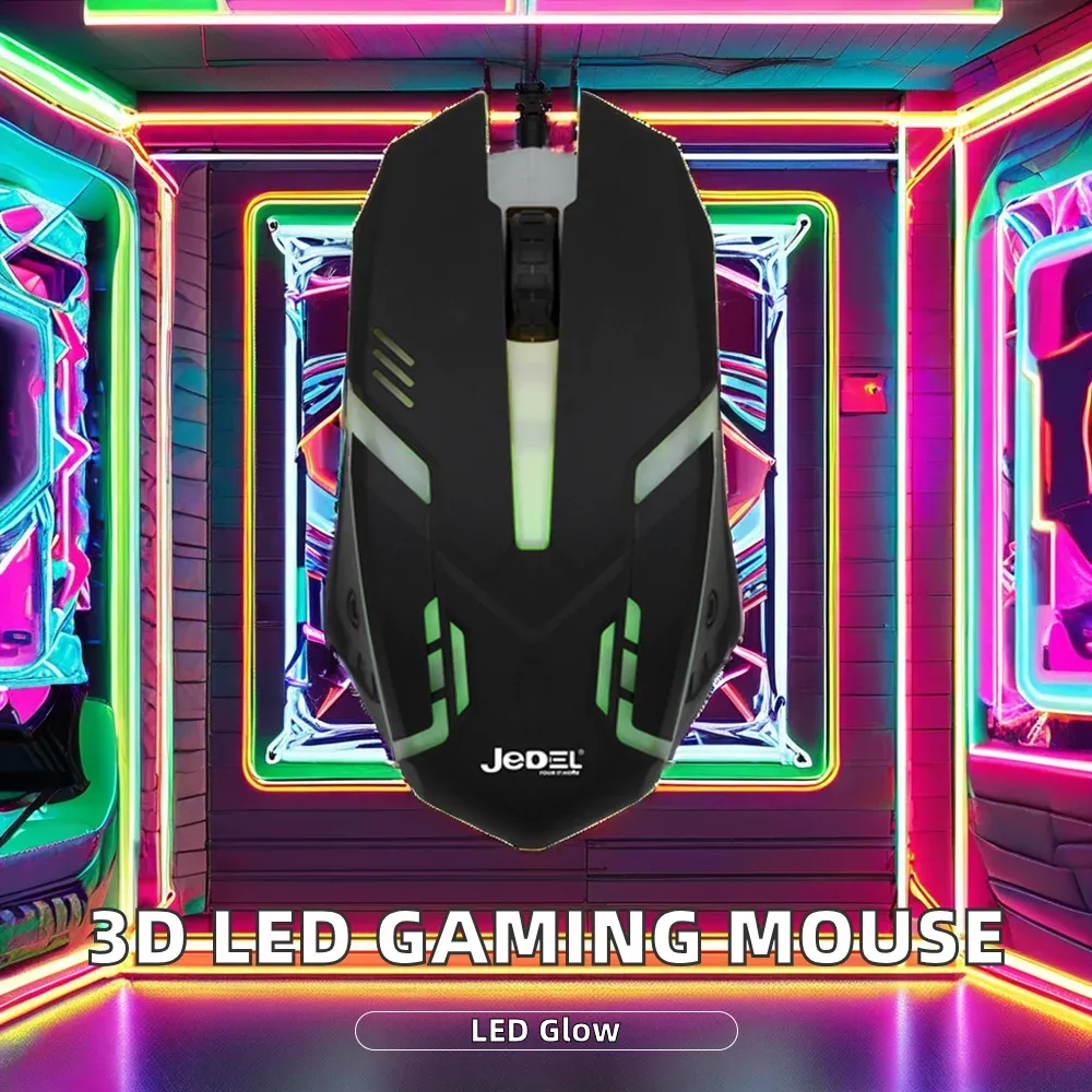 Souris Gaming Filaire USB avec Rétroéclairage LED | Capteur Optique 3D 1000 DPIimage-2