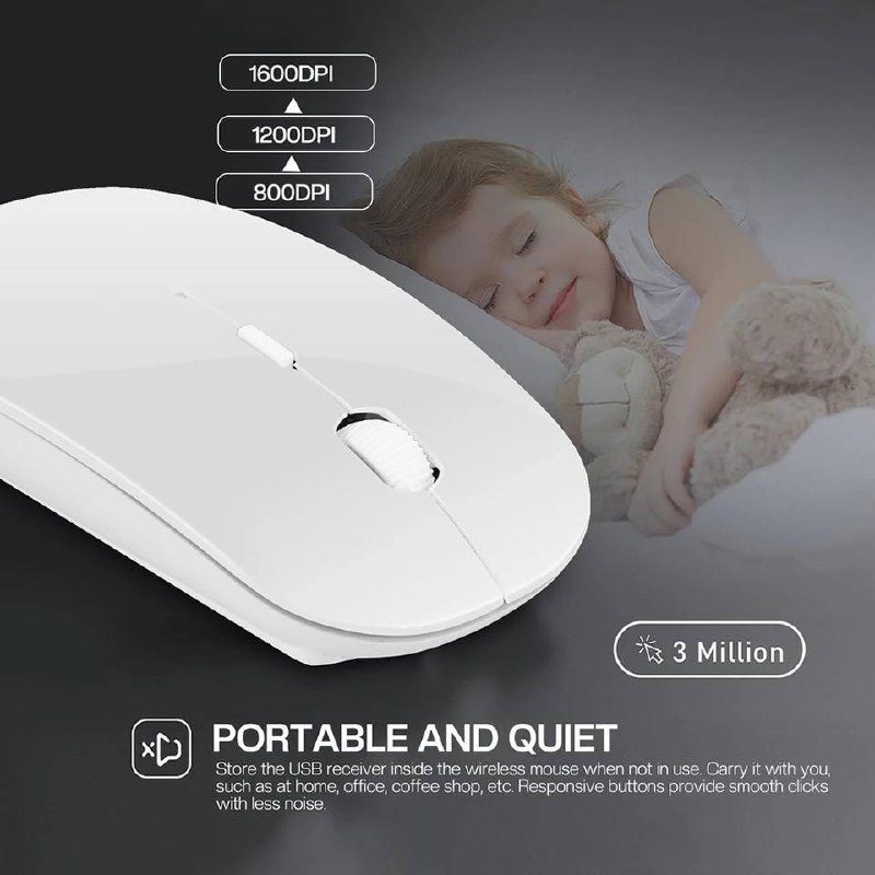 Souris Optique sans fil Bluetooth avec Pilesimage-2