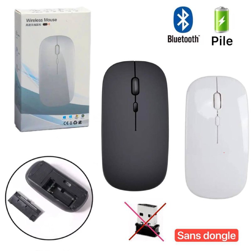 Souris Optique sans fil Bluetooth avec Pilesimage 4