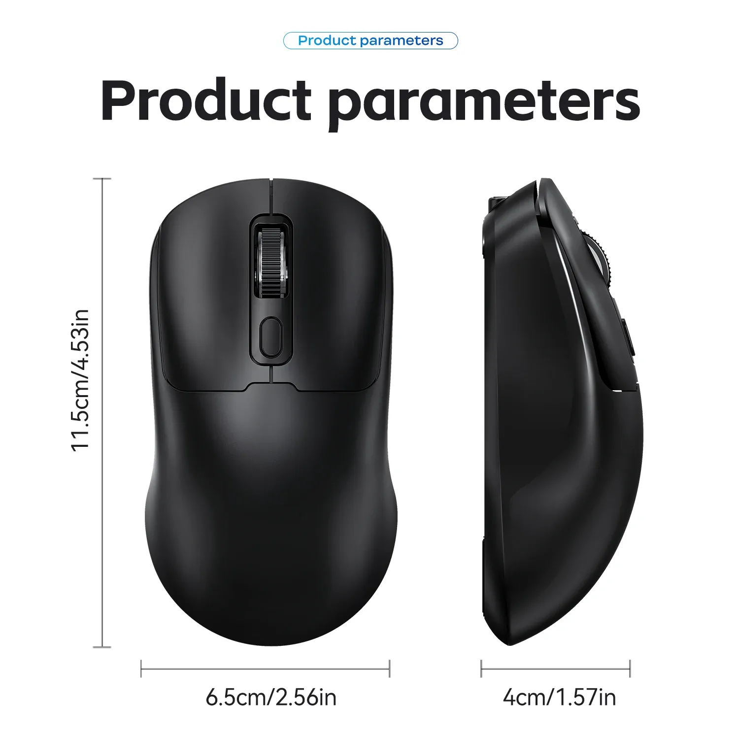 Souris Sans Fil Rechargeable Bluetooth + 2.4G – Souris Optique Silencieuse 1200 DPI Portable pour Mac et PCimage 4