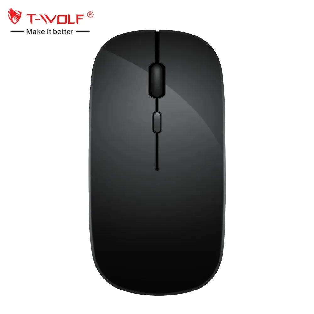 Souris Sans Fil Slim Rechargeable – Souris Optique Bluetooth + 2.4GHz Ultra-Fine pour Bureau et Télétravailimage-2