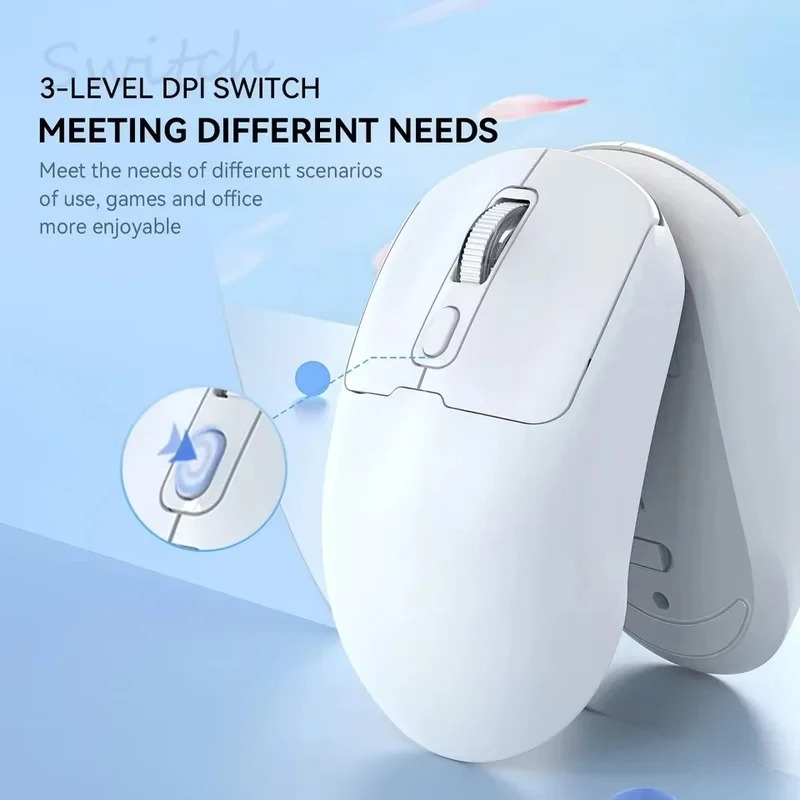 Souris Sans Fil Ultra-Nomade | Bluetooth 5.4 + 2.4G | Souris Ergonomique Rechargeable pour Ordinateur Portable, PC, Bureau & Déplacements (800-1600 DPI) image 3