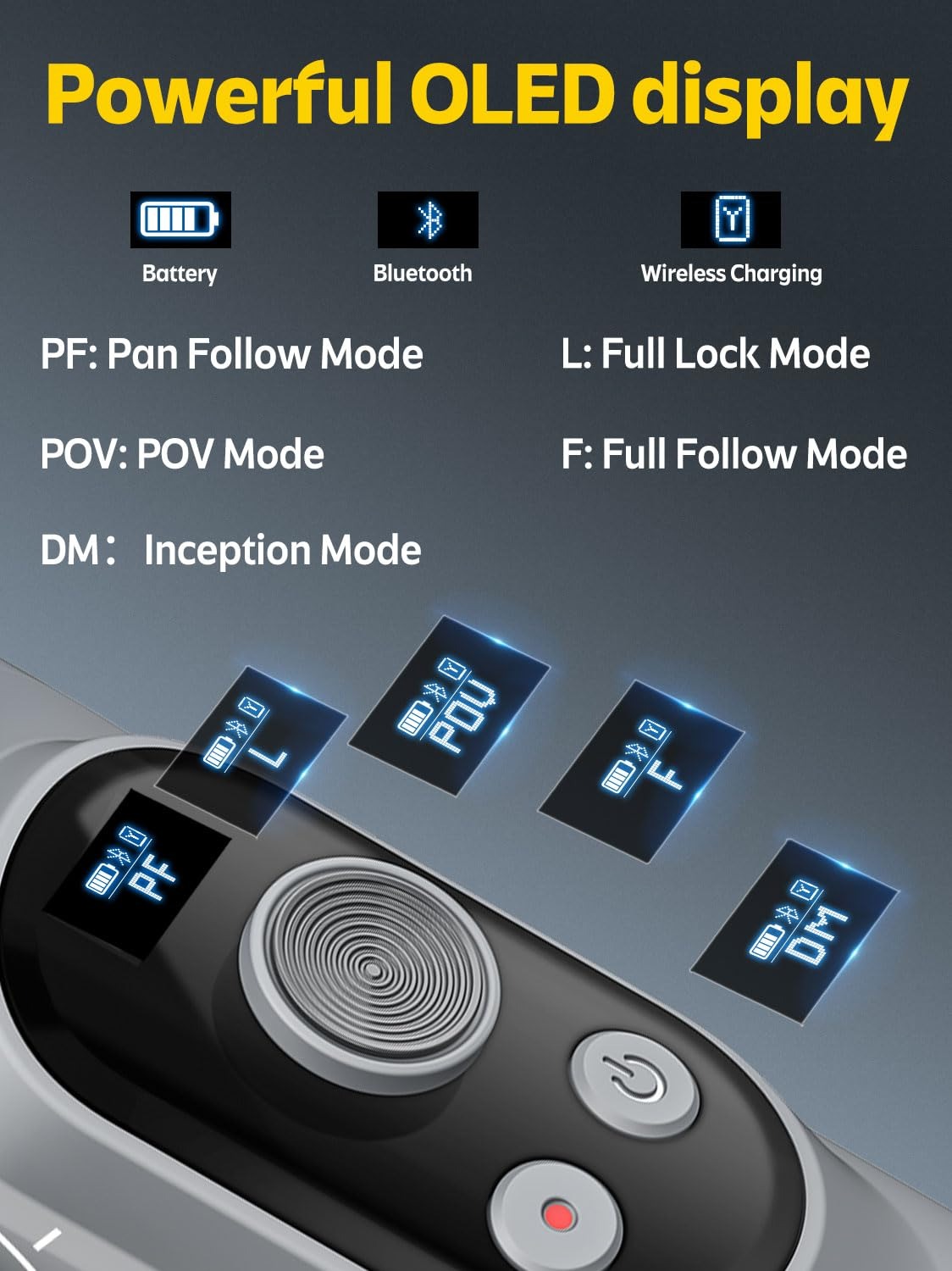 Stabilisateur Gimbal AOCHUAN Smart X 3 Axes – Pointeur Smartphone, LED Intégrée, Pliable, Idéal Vlogging TikTok YouTube image 3