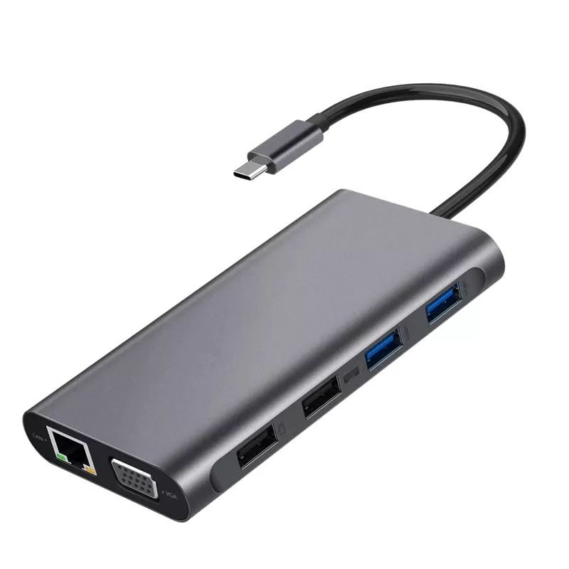 Station D'accueil pour Ordinateur HUB USB C 11 en 1 image 1
