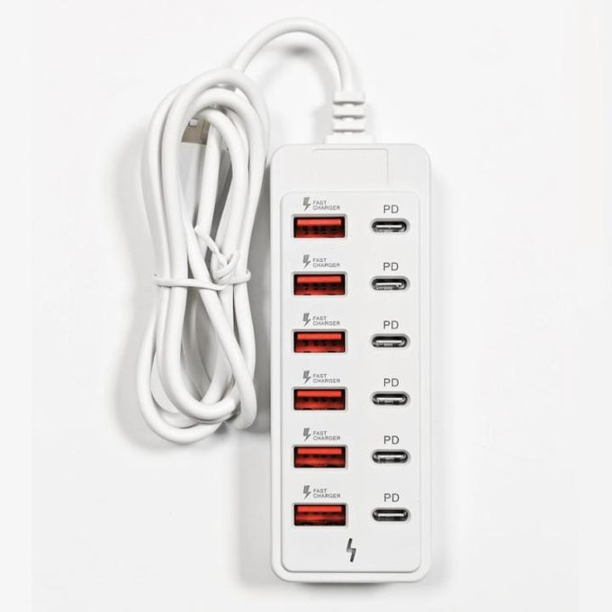 Station de Charge Rapide USB 12 Ports – Multiprise Hub 66W avec 6 USB-C et 6 USB-Aimage 4