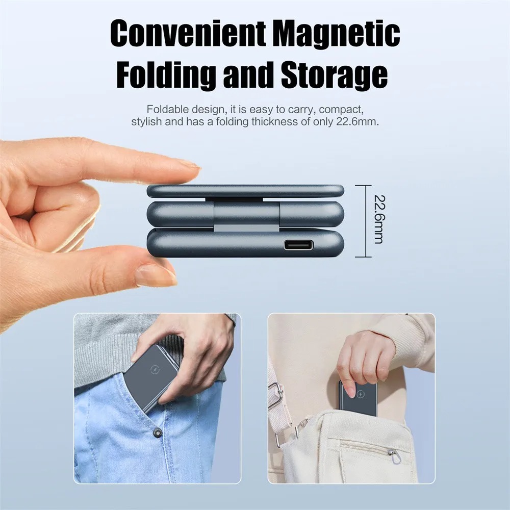 Station de Charge Sans Fil 3-en-1 – Chargeur Rapide Pliable pour iPhone et Samsungimage-2