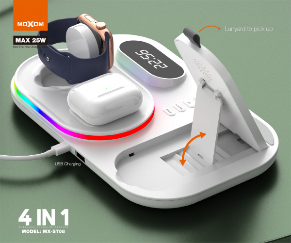 Station de Charge sans Fil 4 en 1 MOXOMimage 4