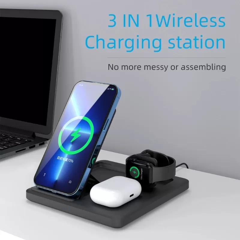 Station de Charge sans Fil pour Téléphones 3 en 1image-2