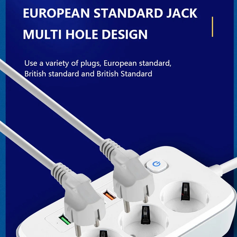Station de Charge SH PS-34 – Multiprise Haute Puissance 2500W avec 2x Type-C image 3