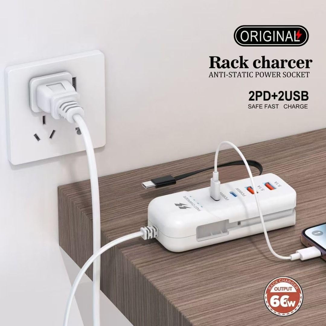 Station de Charge USB-C 66W – Hub de Bureau Rapide Multi-Appareilsimage 4