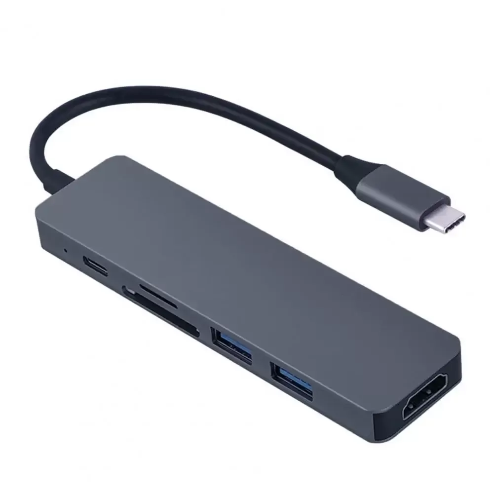 Station HUB 6-en-1 USB-C avec Lecteur de Carte image 1