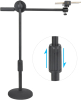 Support Aérien de Bureau pour Téléphone et Lumière (41×17×8 cm) – Bras Articulé, Trépied Overhead & Streaming image 3
