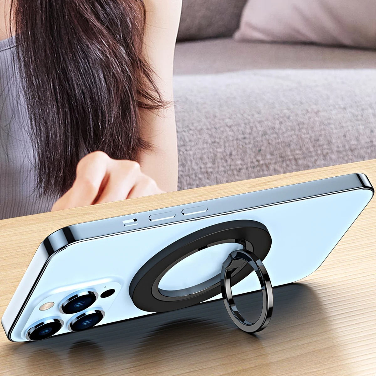 Support Anneau Magnétique MagSafe – Rotation 360° pour iPhone 16 & Samsung image 3