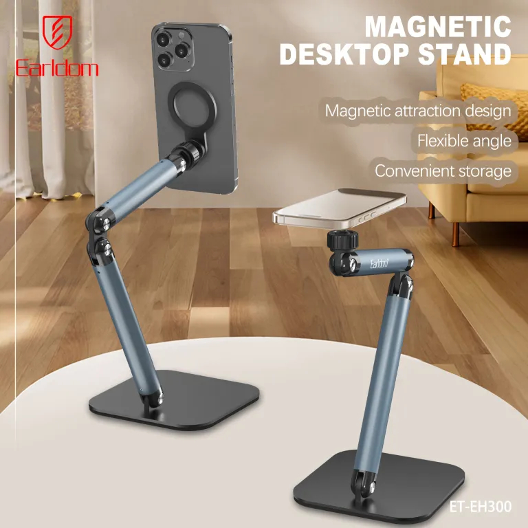Support Bureau Magnétique 2-en-1 en Alliage d'Aluminium – Pour Live & Vue de Dessus image 3