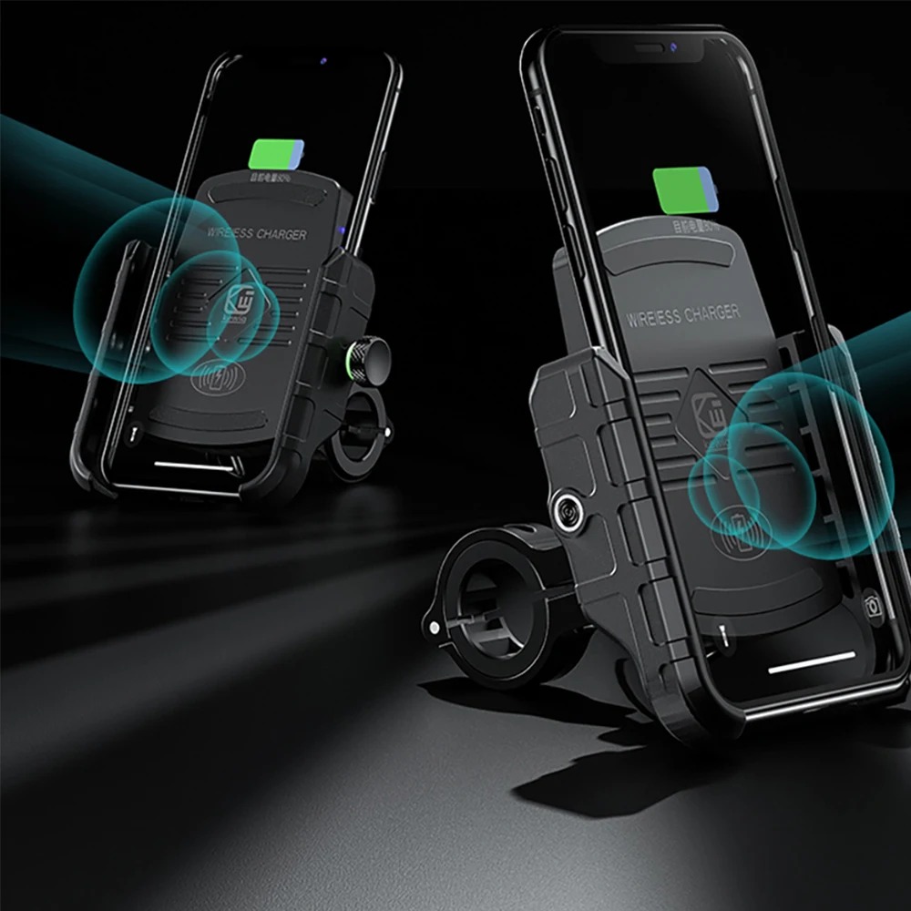 Support de Téléphone Moto avec Chargeur Sans Fil pour Guidonimage 4