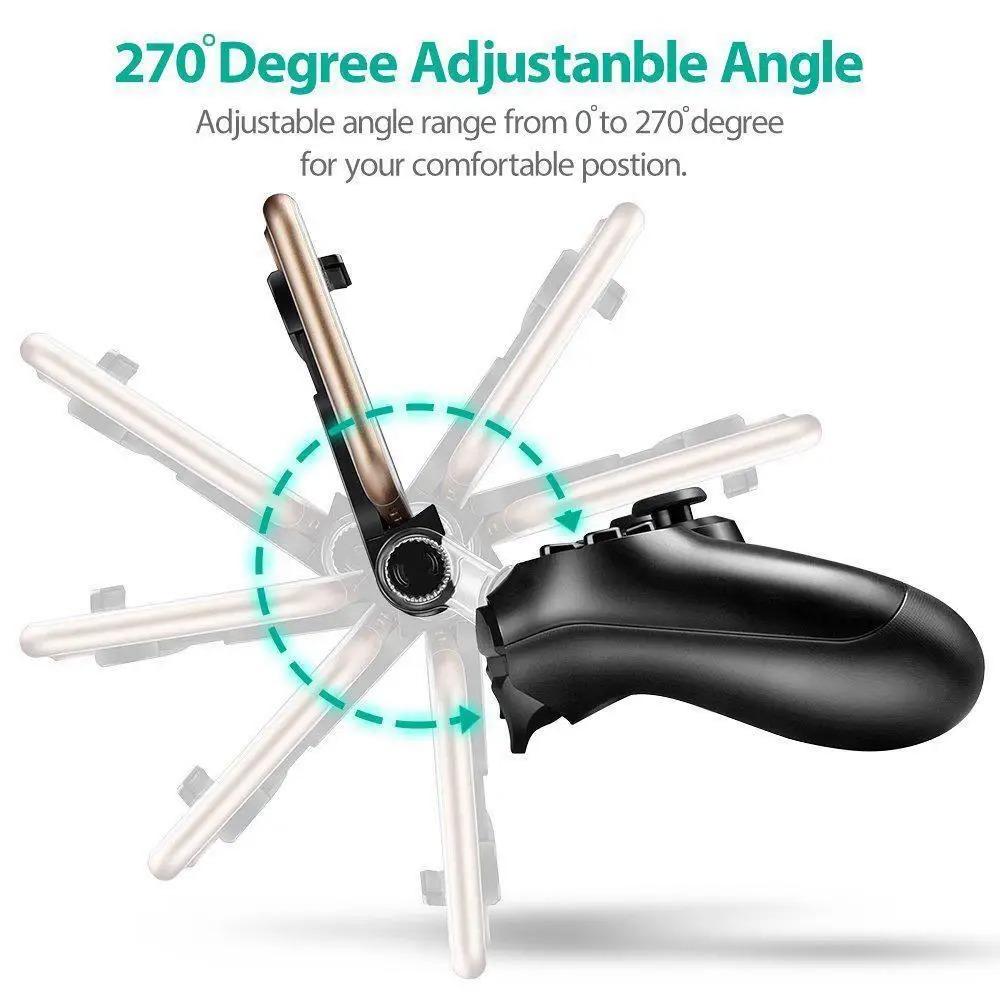 Support de Téléphone pour Manette PS4 – Clip de Fixation Réglable à 180°