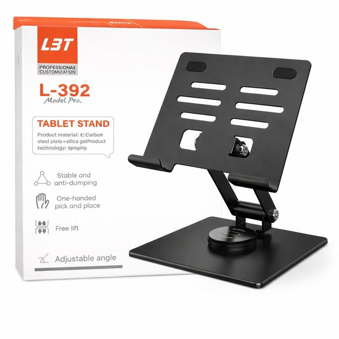 Support Ordinateur et Tablette en Acier au Carbone – Support de Bureau Rotation 360° Ultra-Robuste