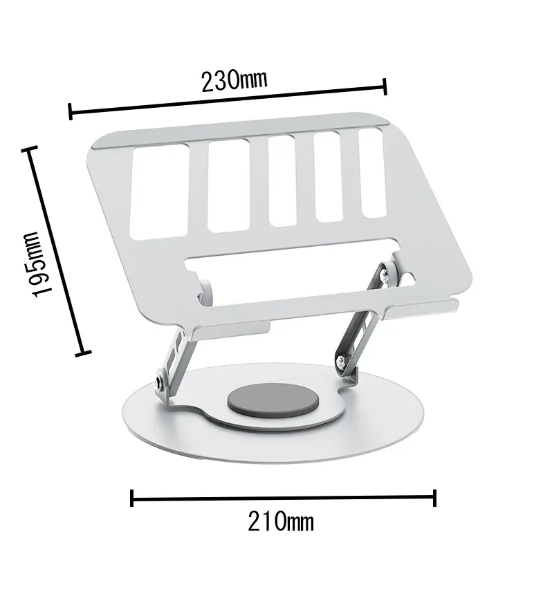 Support Ordinateur Portable Ergonomique 360° – Réglable et Pliable pour Bureau et Litimage 4