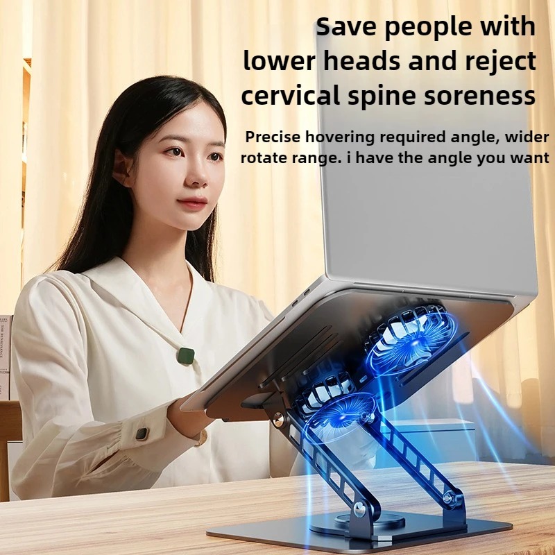 Support Réglable en Acier Carbone – Ergonomie et Refroidissement pour Ordinateur Portable & iPadimage 4