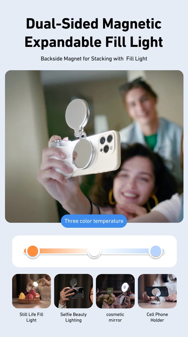 Support Smartphone Magnétique TELESIN – Poignée Ergonomique pour iPhone, Samsung et Huawei image 3