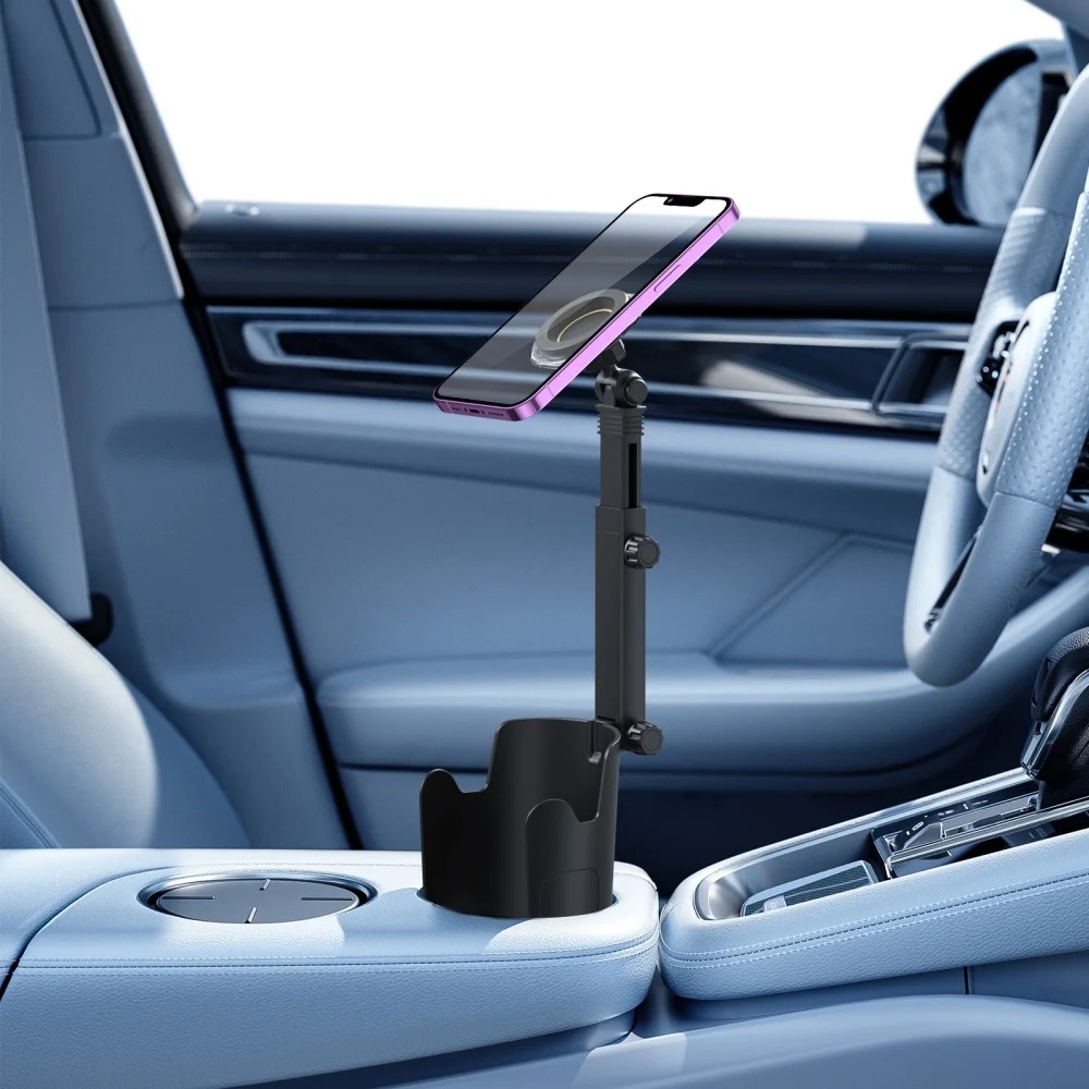 Support Téléphone et Porte-Gobelet Voiture 2-en-1 – Fixation Universelle