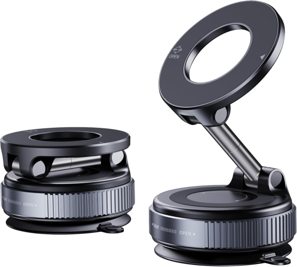 Support Téléphone Voiture Magnétique Et Pliable - Fixation Sécurisée ABS - Universel Pour Toutes Marques