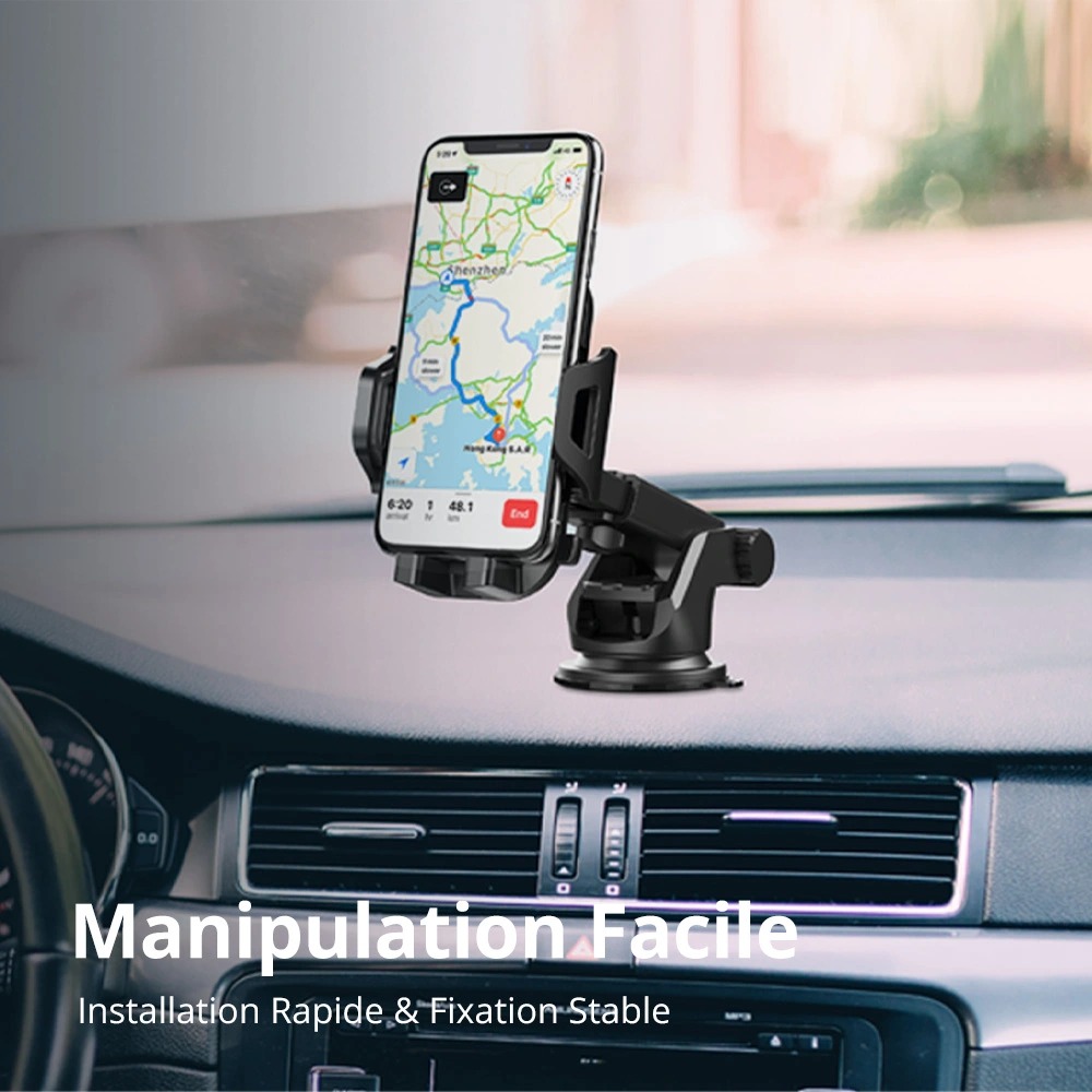 Support Voiture RIVERSONG Flexiclip CH05 – Bras Flexible, Fixation à Succion Super Puissante, 360° Réglable, Noirimage-2