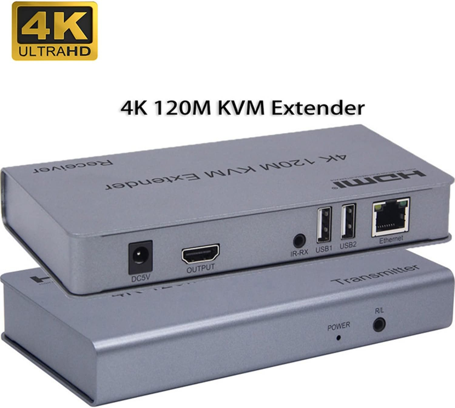 Swallow Prolongateur HDMI KVM 4K 120M – Extenseur RJ45 Ethernet Cat5e/Cat6 image 1