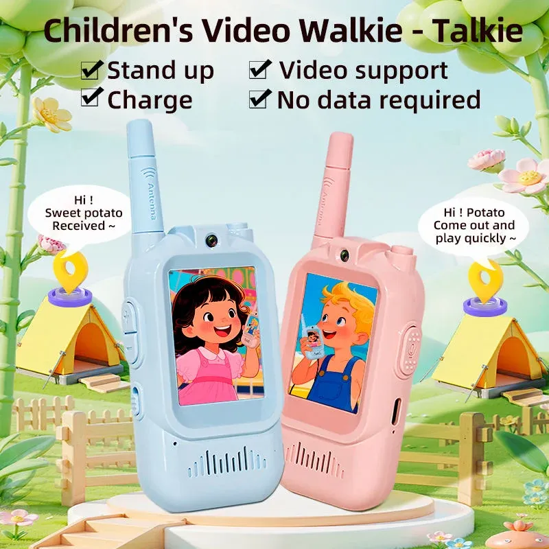 Talkie-Walkie Vidéo pour Enfants (Pack de 2) – Rechargeable, Étanche IP67, Portée 500mimage-2