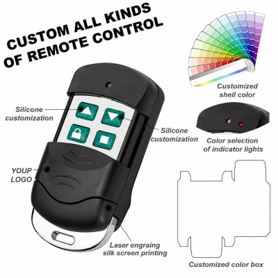 Télécommande de Garage Sans Fil 2 et 4 Boutons – Contrôle à Distance Universel, Programmation Facile