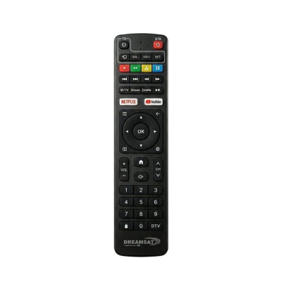 Télécommande de Remplacement Dreamsat & Redline – Compatible Android TV, Récepteurs 4K & Boîtiers Satellite