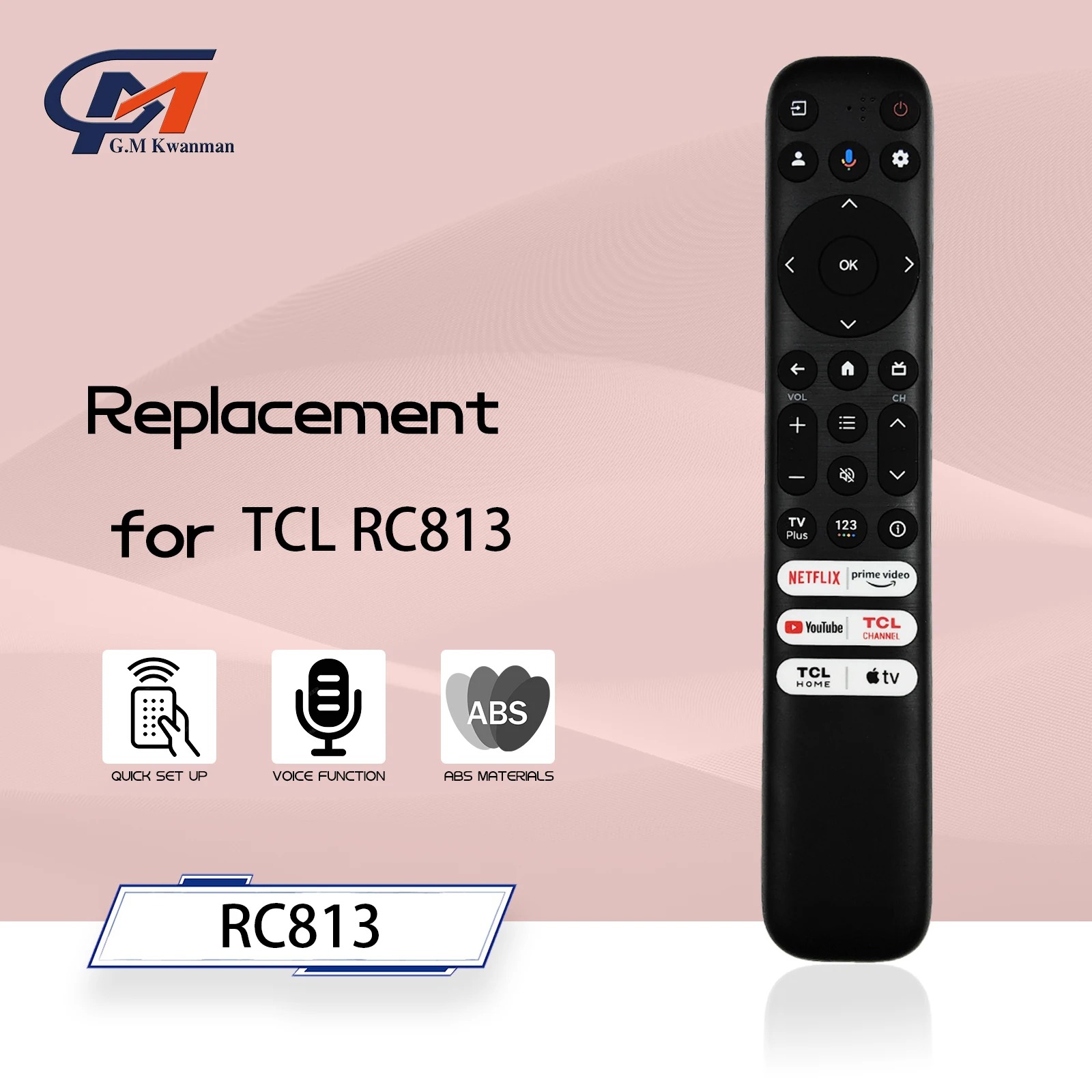 Télécommande Vocale TCL RC813 FMB1 – Originale pour Smart TV 4K UHD