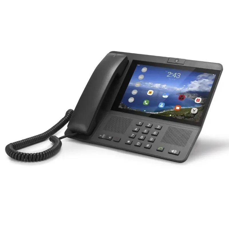 Téléphone Fixe Bureau GSM Quadribande Sans Fil - Gros Boutons, SMS, Haut-Parleur, Idéal Seniors