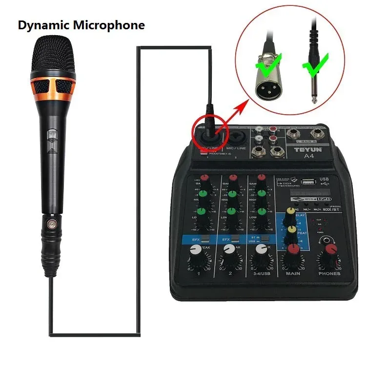 TEYUN A4 Pro – Table de Mixage Numérique et Interface Audio USB pour PC image 3
