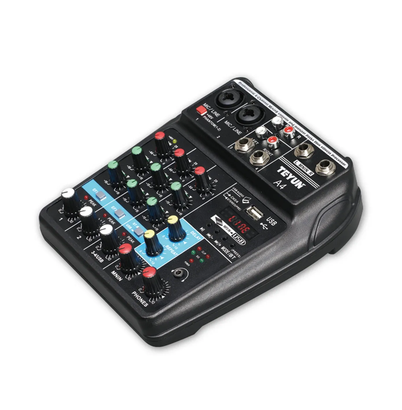 TEYUN A4 Pro – Table de Mixage Numérique et Interface Audio USB pour PCimage 4