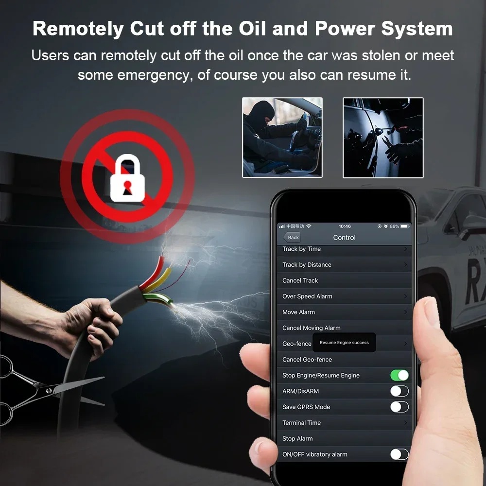 Traceur GPS 2G Veclumin TK303G – Anti-Vol avec Coupe-Moteurimage-2