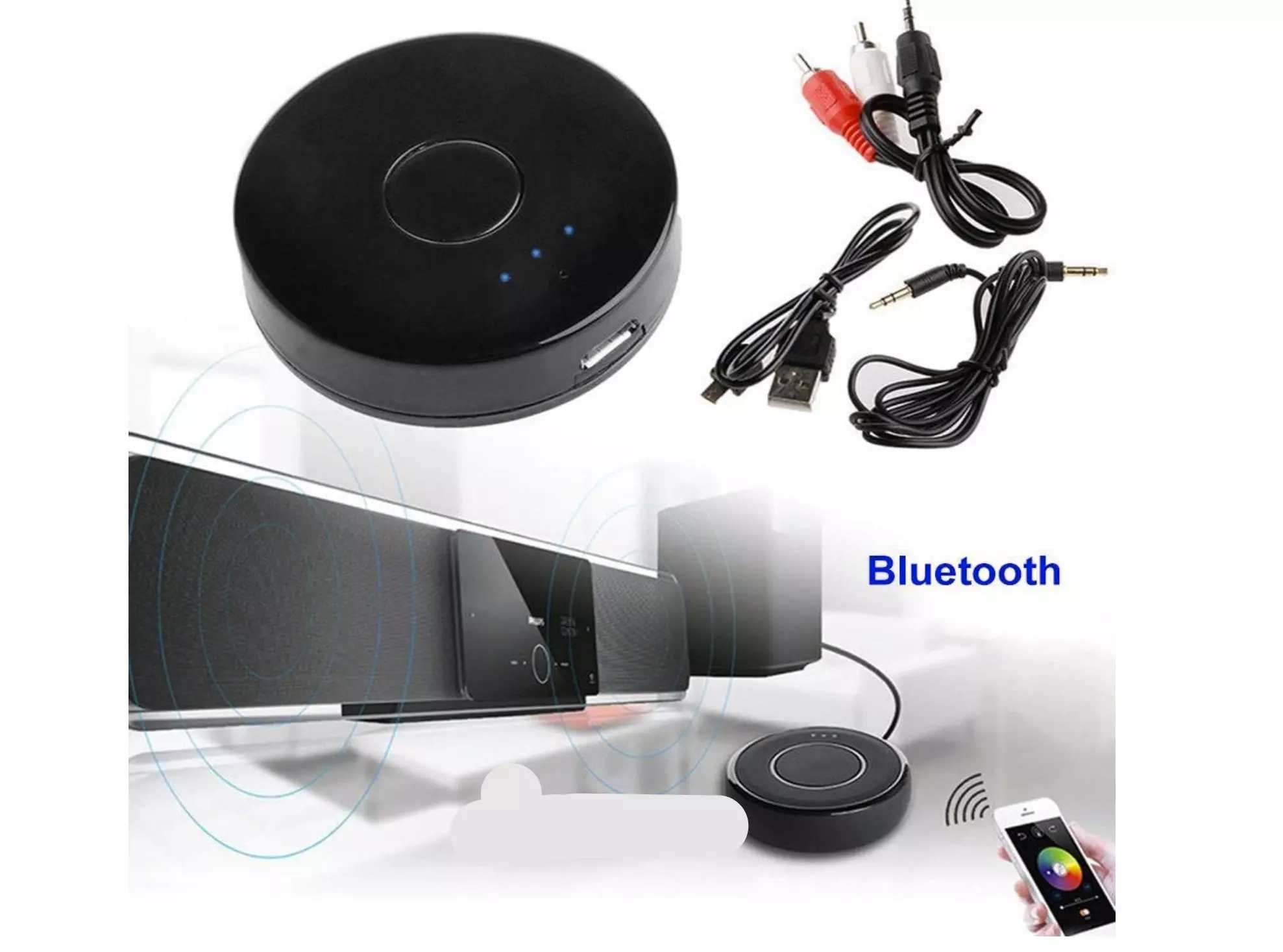 Transmetteur audio sans fil multipoint émetteur 3,5 mm Bluetooth 4.0 pour TV/MP3/PC/Ipod image 3