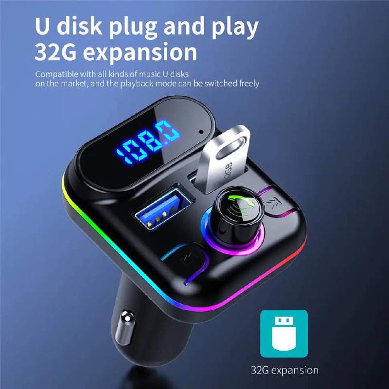 Transmetteur FM Bluetooth M33 avec Chargeur Rapideimage 4