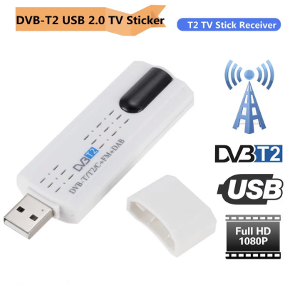 Tuner TV USB DVB-T2 / DVB-T / DVB-C + FM + DAB – Récepteur HDTV USB 2.0 Compact pour Télévision en Direct sur PC
