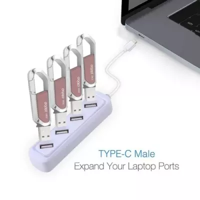 Type C 3.1 to Hub USB 4 Ports 10Gbps USB pour tous les ordinateurs et  Téléphones - Media-shopping.ma
