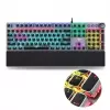 Universal AULA F2088 108 Keys Mixed Light Plating Punk Mechanical Brown Switch Wired USB Gaming Keyboard with Metal Button (Silver)image-2