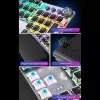 Universal AULA F2088 108 Keys Mixed Light Plating Punk Mechanical Brown Switch Wired USB Gaming Keyboard with Metal Button (Silver)image 4