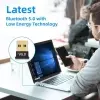 USB Bluetooth 5.0 Adaptateur, USB Bluetooth 5.0 Adaptateur Dongle pour PC Windows 10/8/8.1/7/XP/Vista pour équipements Bluetooth, Casques, Enceintes, Souris, Clavier, Plug & Play-NOIRimage 4