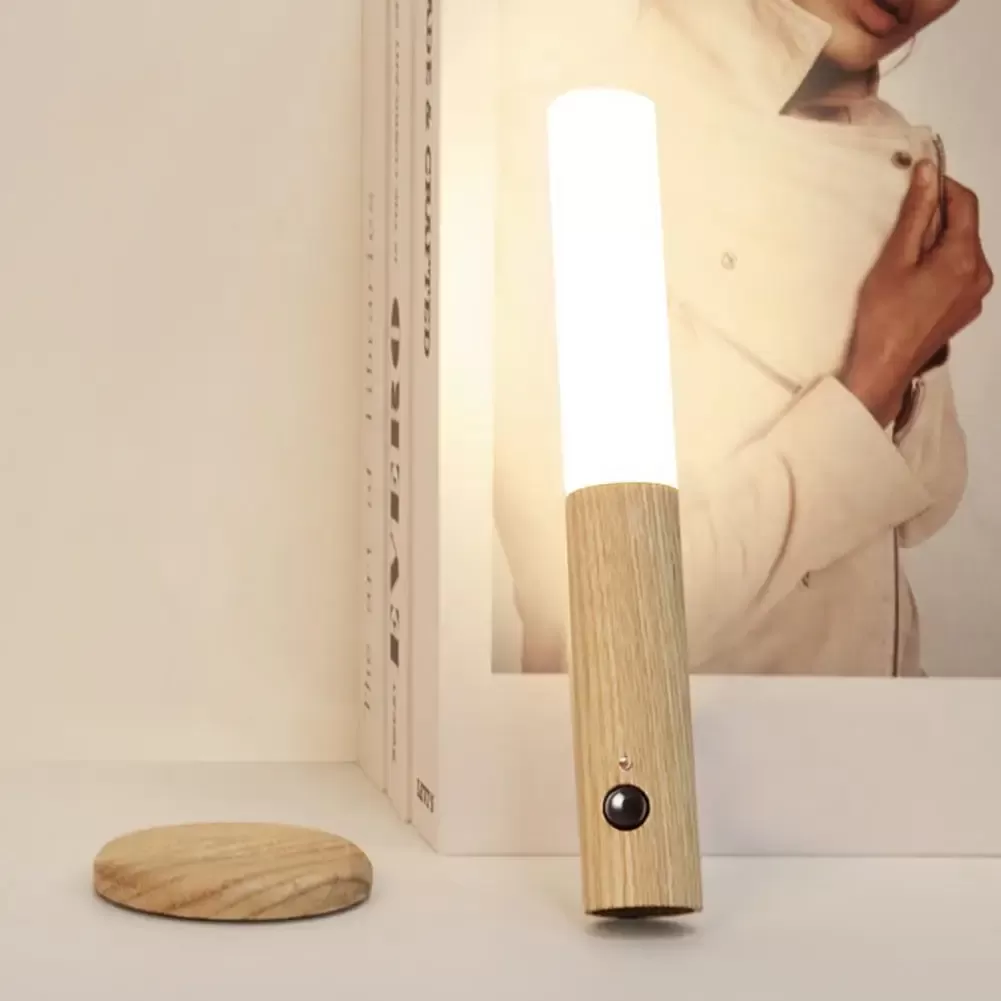 Veilleuse LED en Bois avec Batterie Intégréeimage-2