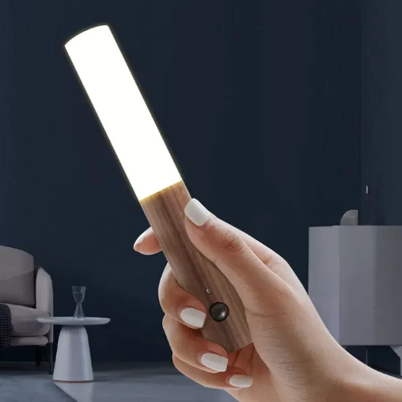 Veilleuse LED en Bois avec Batterie Intégrée image 3