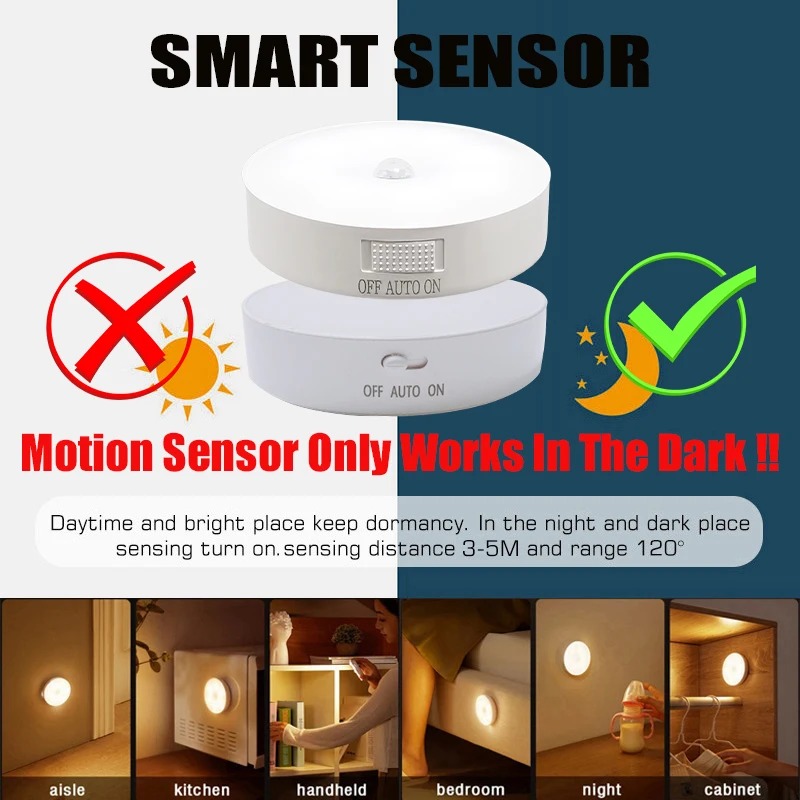 Veilleuse LED Smart-Sense Oly-One : Détecteur de Mouvement, Rechargeable par USBimage 4