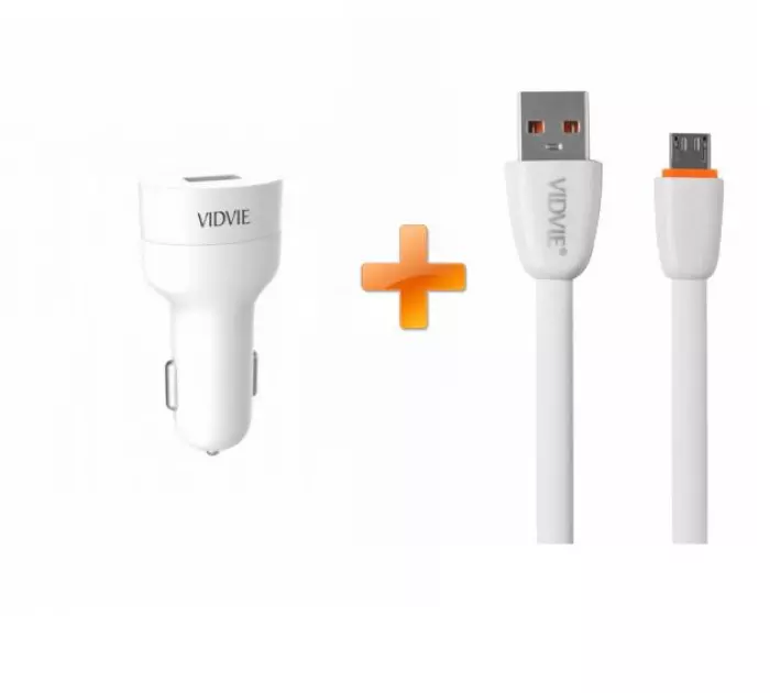 Vidvie Chargeur de voiture VIDVIE CC509Q USB + câble de synchronisation image 1